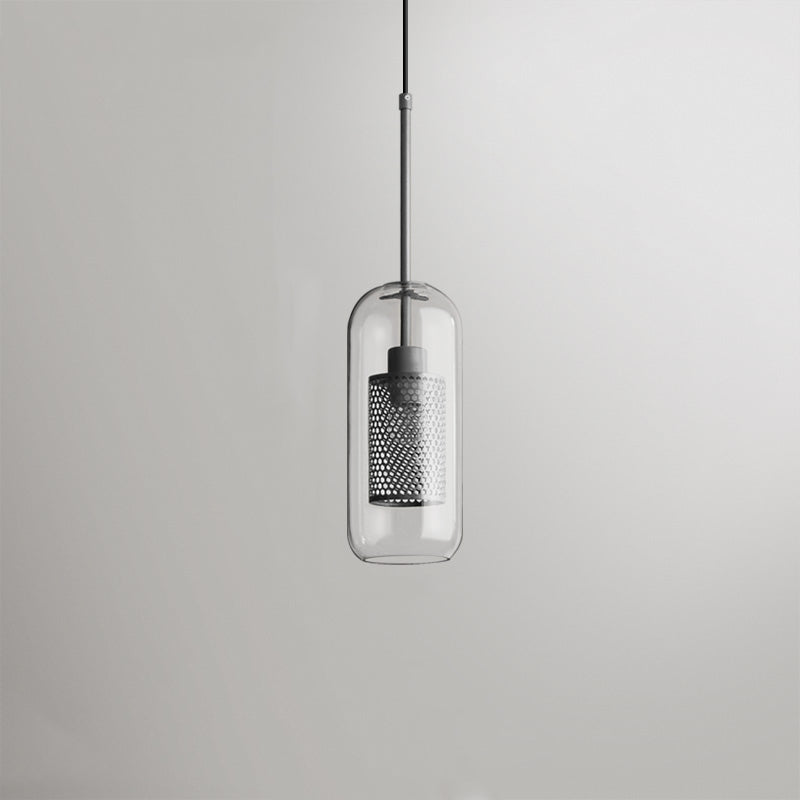 Hessa Contemporary Golden Pendant Light, Glass, Globe/Cylindric - Neutralighting