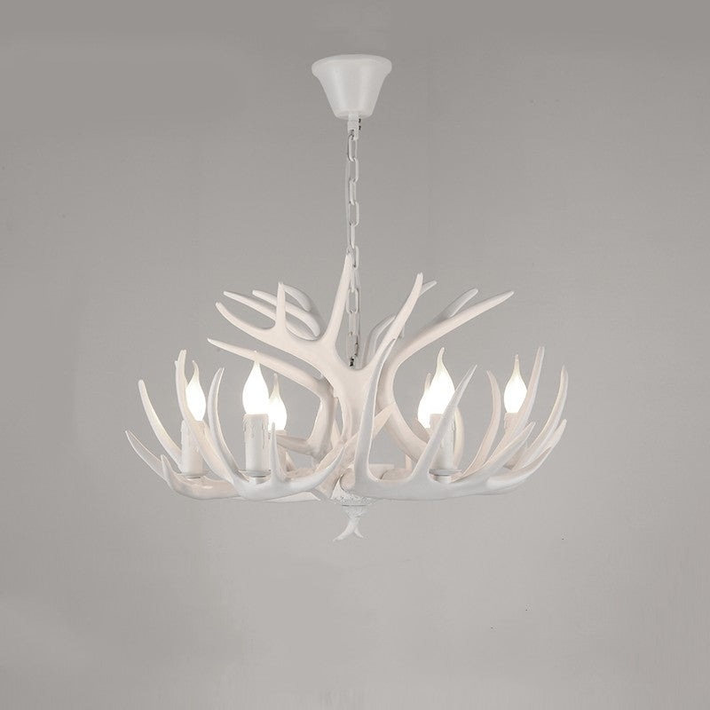 Silva Retro Deer Antlers Candle light Horn Resin Chandelier | ventumra