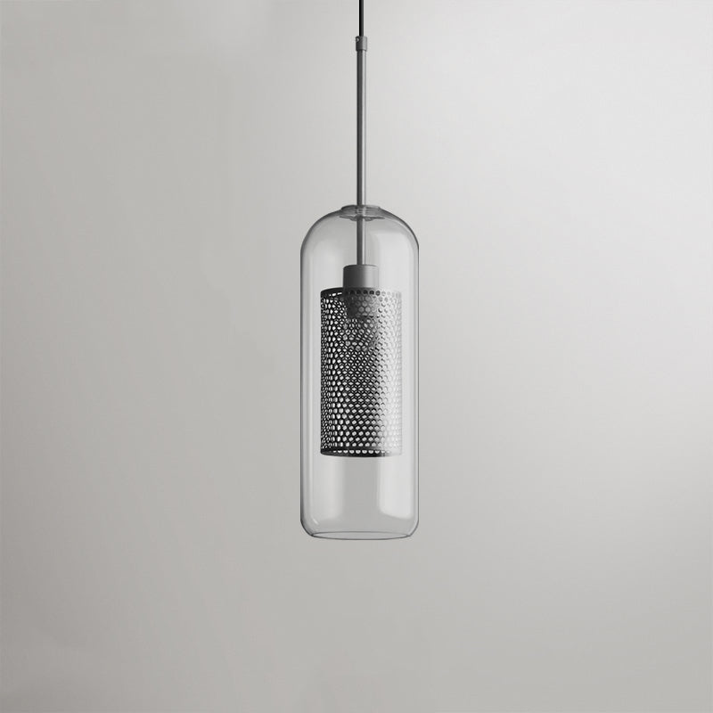 Hessa Contemporary Golden Pendant Light, Glass, Globe/Cylindric - Neutralighting