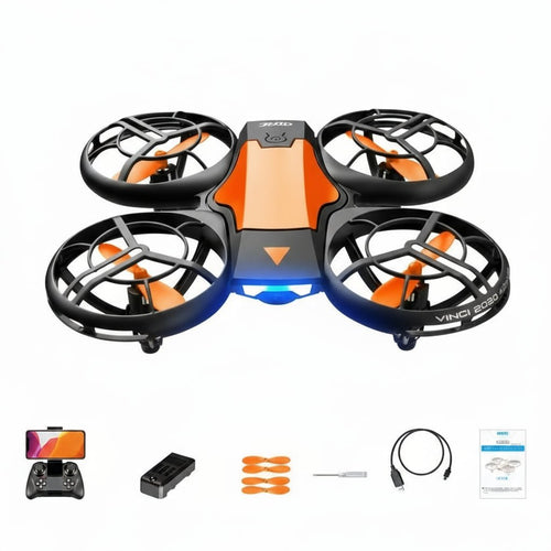 Dron FPV compacto AeroGlide — Cámara gran angular 1080P, control de mantenimiento de altitud