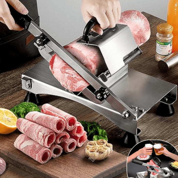 SliceEase Adjustable Food Slicer — Manual Operation, Uniform Thickness Settings