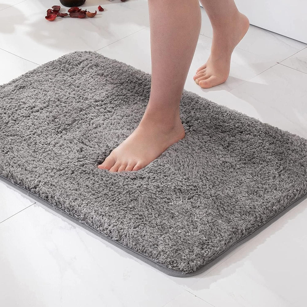 NimbusNest Fluffy Bath Rug — Soft Fur Texture, Quick-Absorbent Surface