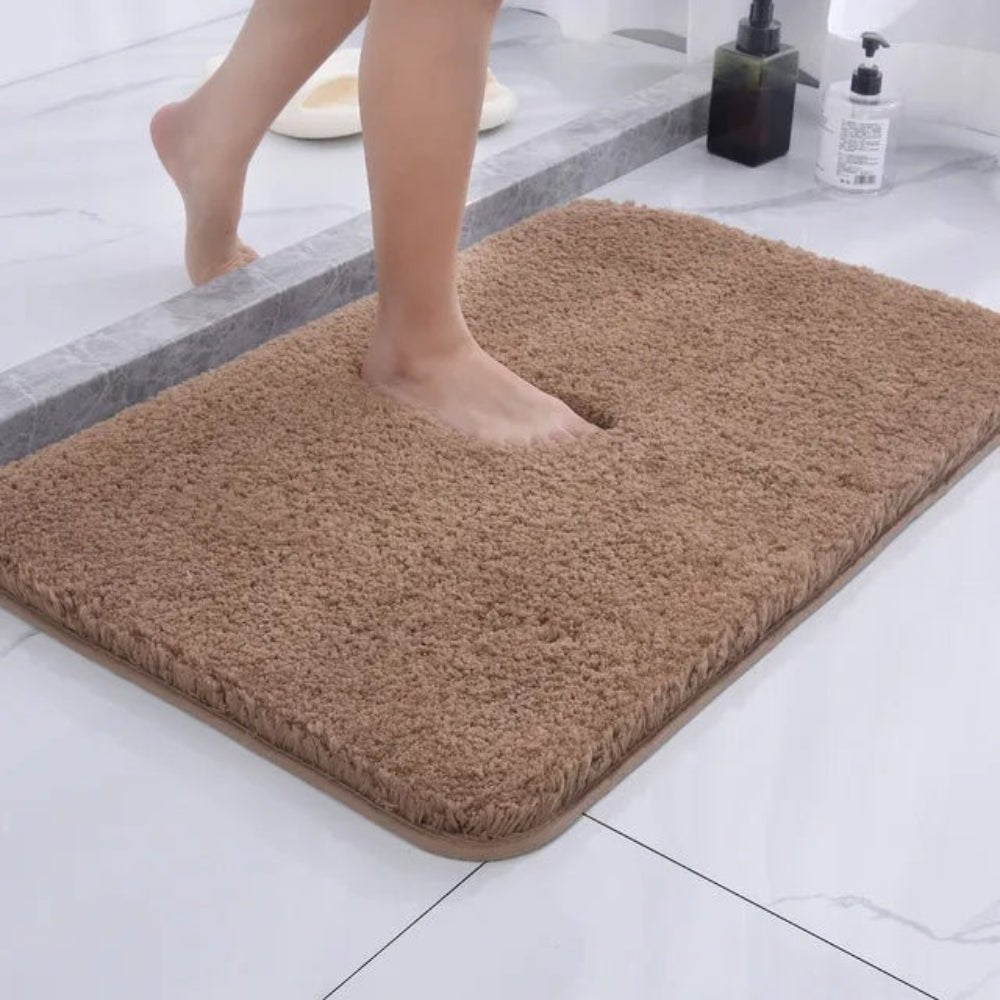 NimbusNest Fluffy Bath Rug — Soft Fur Texture, Quick-Absorbent Surface