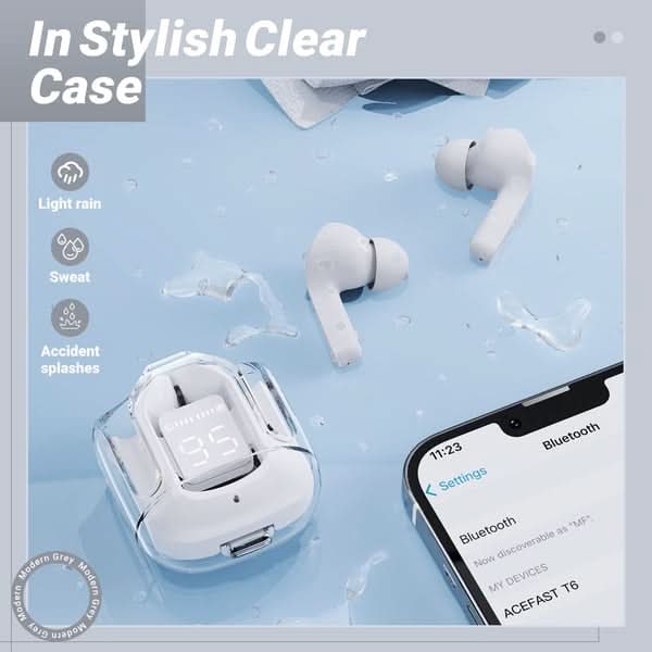Căști intraauriculare AeroPulse — sunet wireless Bluetooth 5.3, comenzi tactile, sunet excepțional
