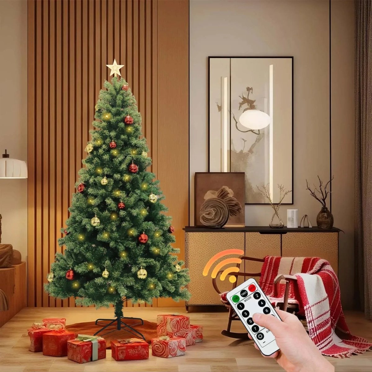 LumiPine LED Artificial Tree — Eight Festive Light Patterns