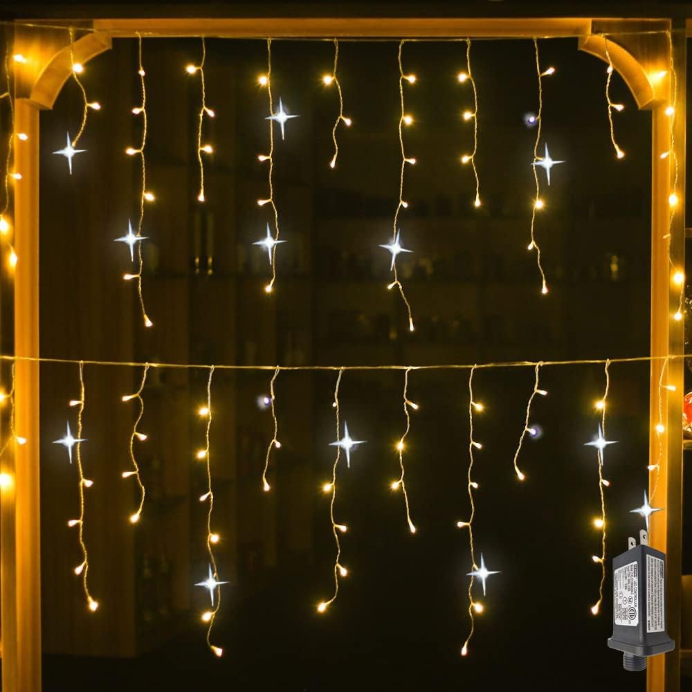 LumaWeave LED-es függönyfényfüzér — folyamatos hálós kialakítás