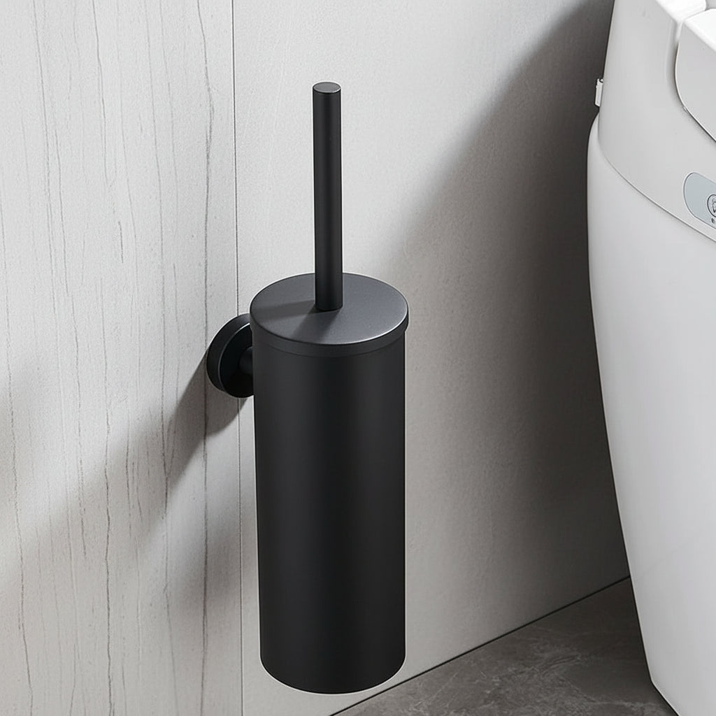 AstraSteel Elegant Wall-Mounted Stainless Steel Toilet Brush Set