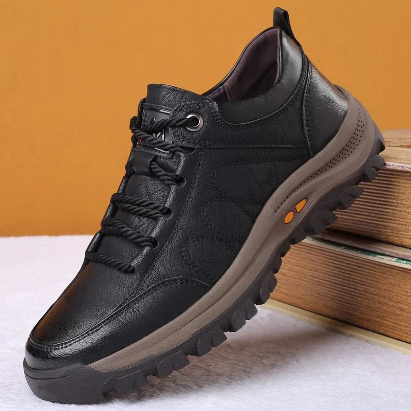 Trailstride Waterproof Leather Hiking Shoes — Moisture-Wicking Lining, Joint-Aligned Comfort