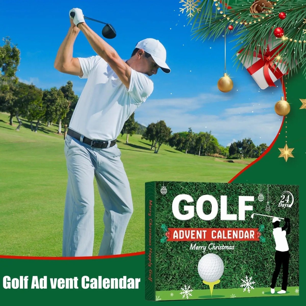 Calendario dell'Avvento da golf GreenGrove 2025 — Set di accessori a tema per 24 giorni