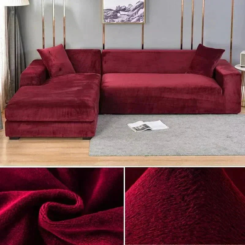 VelvetFlex-Sofabezug — luxuriös weich, vollständig elastisches Design