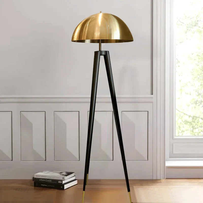 Nexara Arc Floor Lamp With Black Base And White Shade