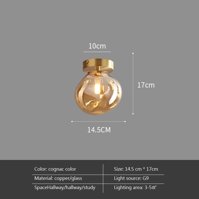 CelestiaNova Glass Globe Wall Lamp For Living Room