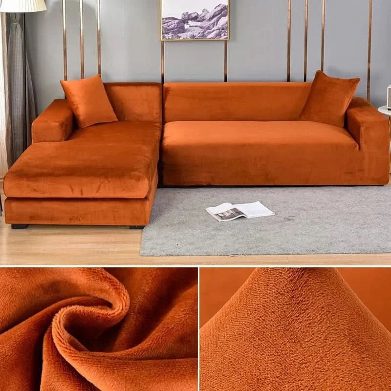 VelvetFlex-Sofabezug — luxuriös weich, vollständig elastisches Design