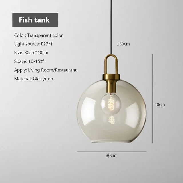 AstraLume Smoke Glass Pendant Light for Modern Spaces