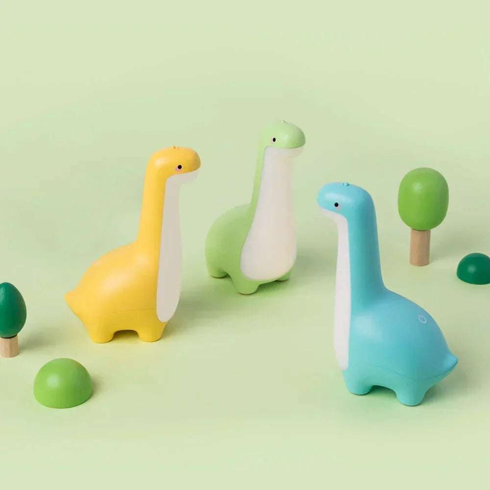 Veioză de noapte drăguță cu dinozaur — design imaginativ, lumină difuză
