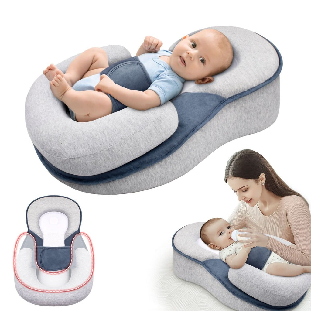 NurtureNest Ergonomic Baby Pillow — Curved Profile Positioning Cushion