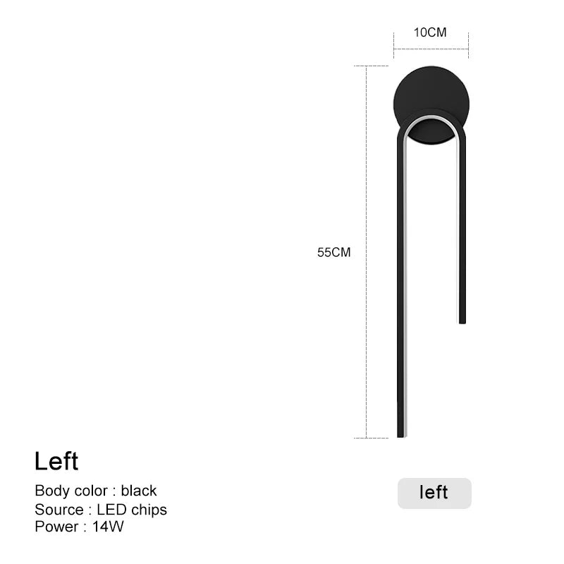 Aurelia Noir Gold LED Wall Lamp For Modern Spaces And Homes