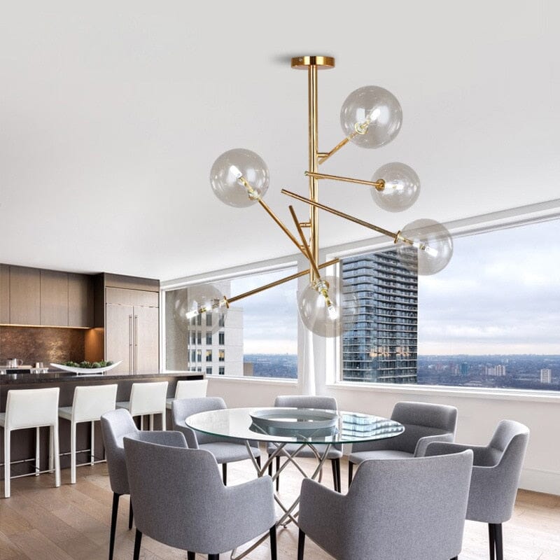 Astra Bubble Pendant Light in Modern Iron Resin Finish