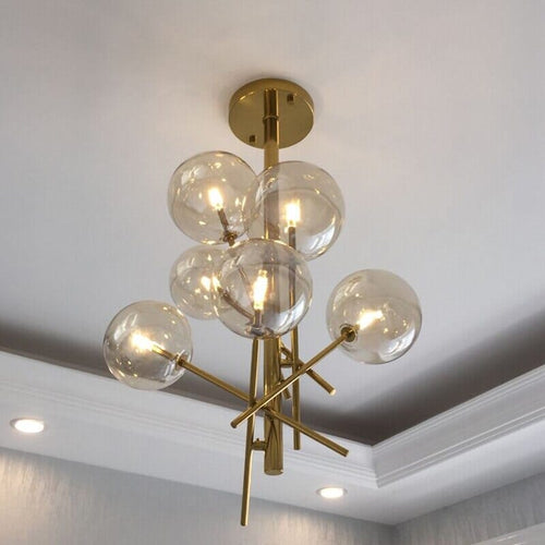 Astra Bubble Pendant Light in Modern Iron Resin Finish