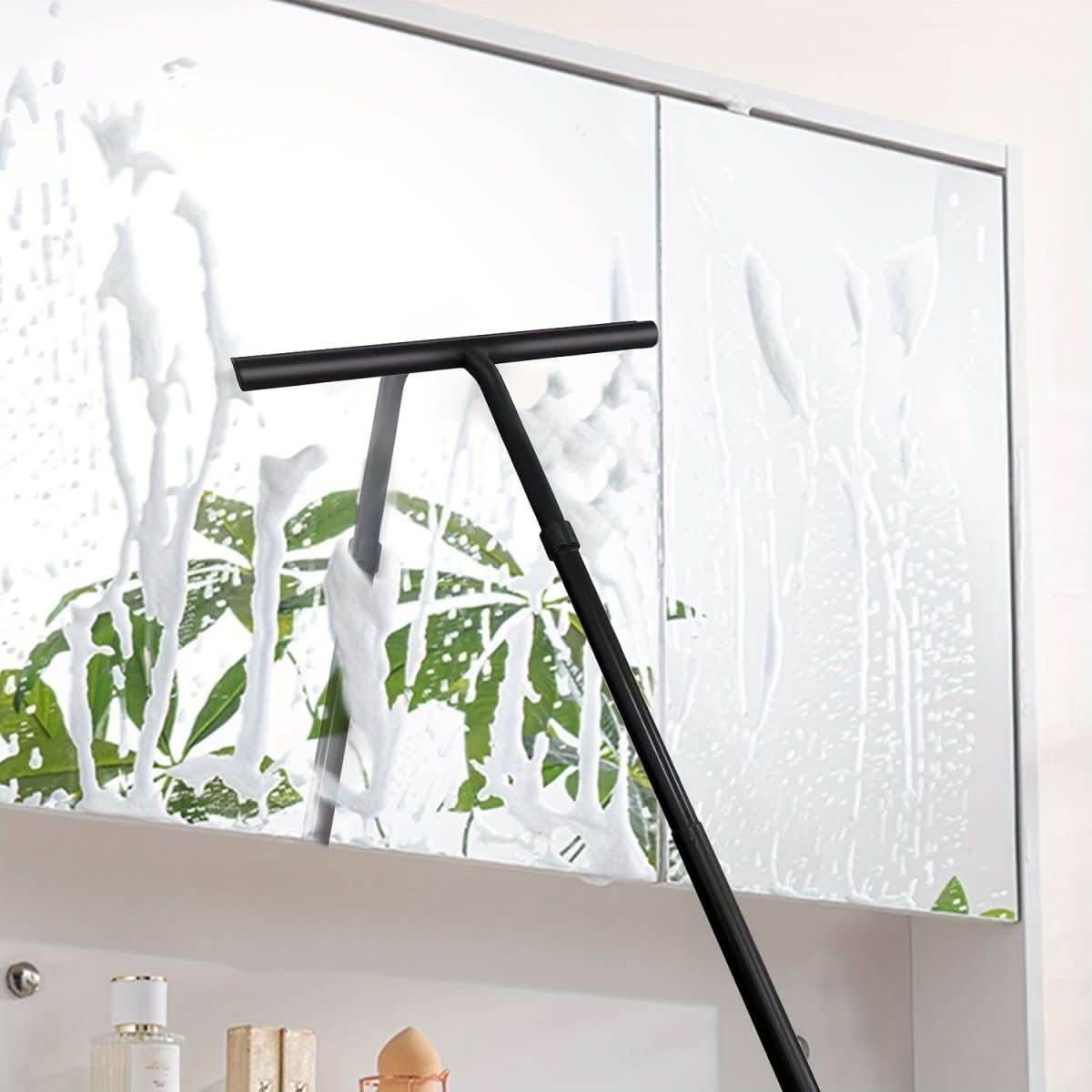 AeroClean Teleskopischer Duschabzieher — Streifenfreier Reiniger für Glas und Fliesen