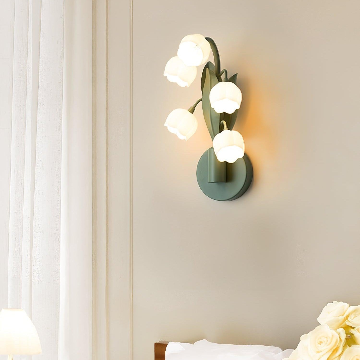 Φυσικό εσωτερικό φωτιστικό τοίχου Aelis με ορχιδέα | ventumra