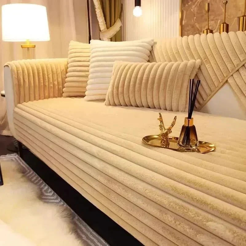 NovaGuard Polyester Sofa Cover — Waterproof Surface and Non-Slip Backing