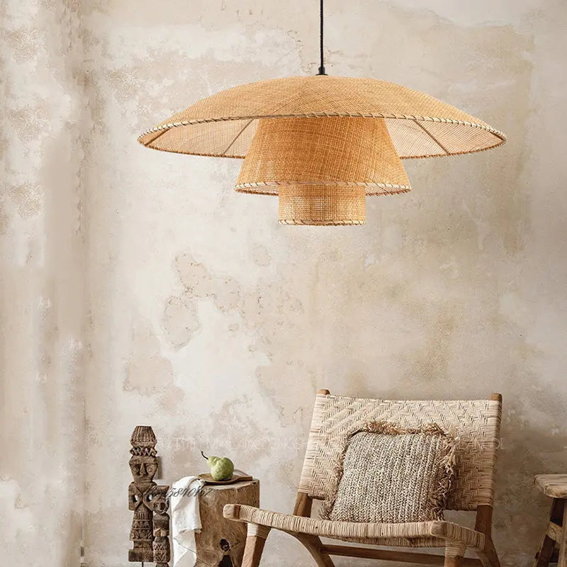 Kalena Rattan Pendant Light for Cozy Vintage Homes
