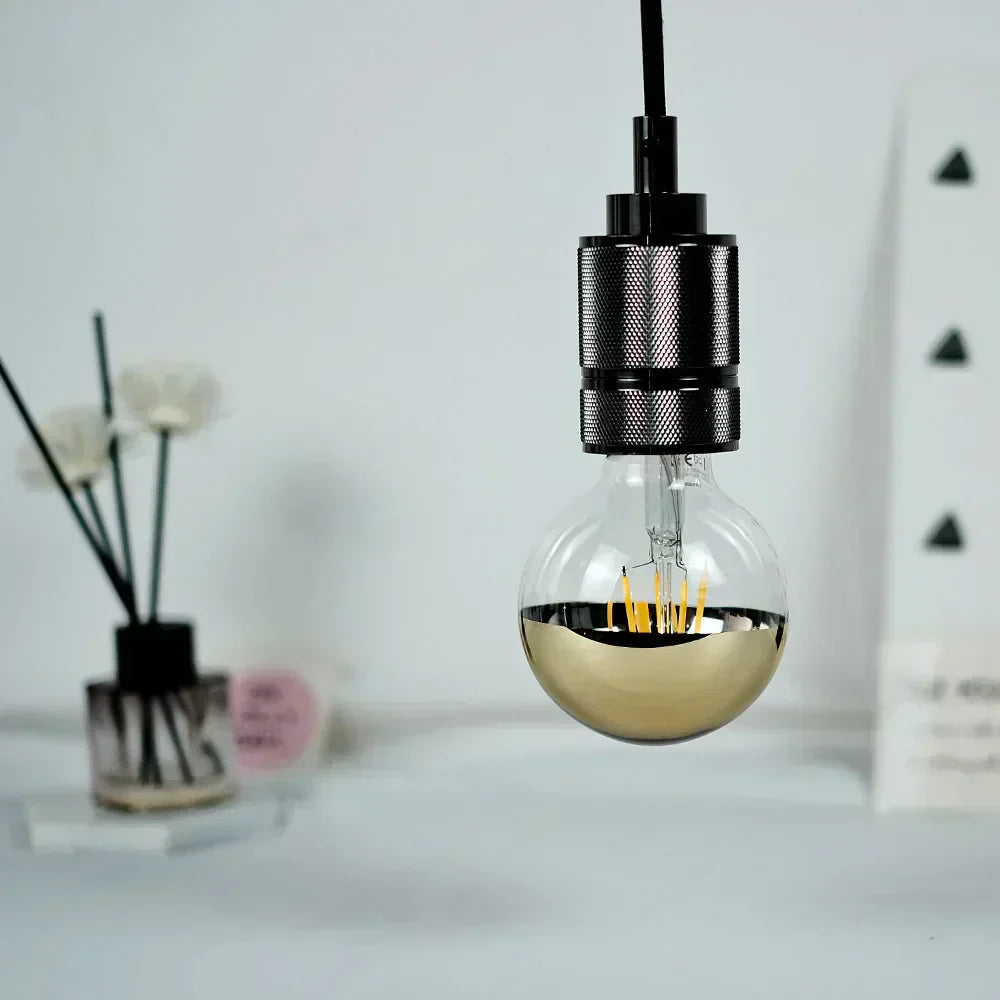 AmberGlow Retro Lamp With Wooden Base Dimmable 2700K LED