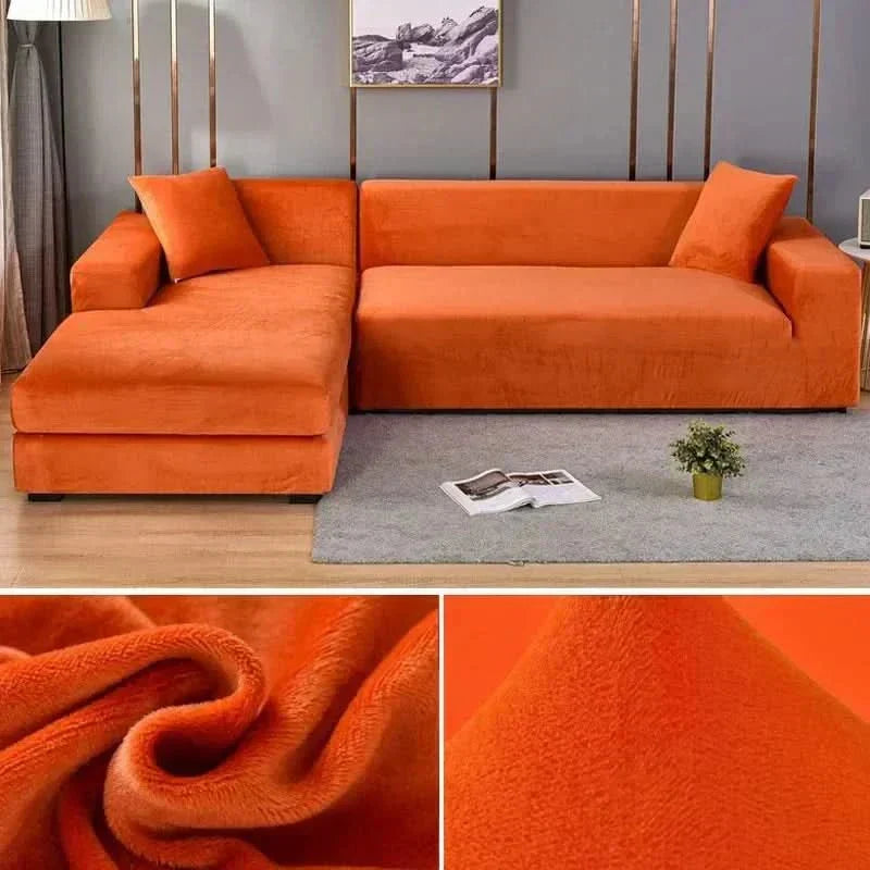VelvetFlex-Sofabezug — luxuriös weich, vollständig elastisches Design