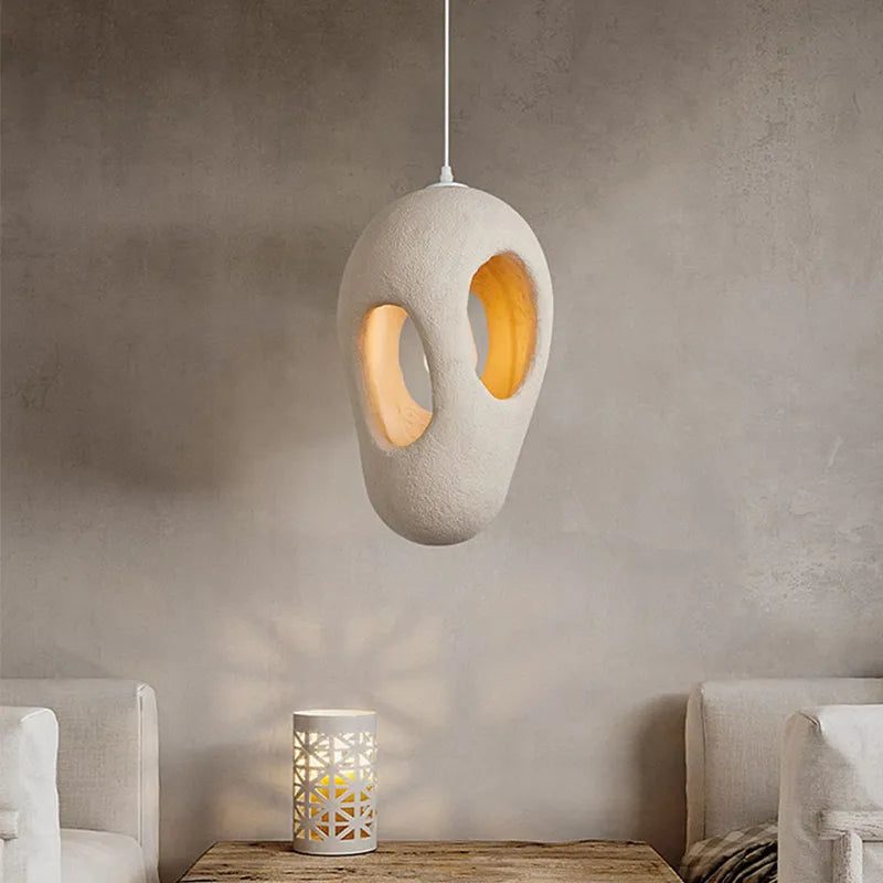 NovaShells Dual Shell Pendant Light With Handcrafted Shells