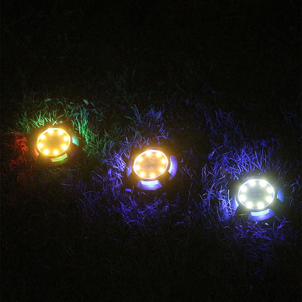 LuminaGard Solar Garden Lights — 12 LED Color-Changing Spotlights