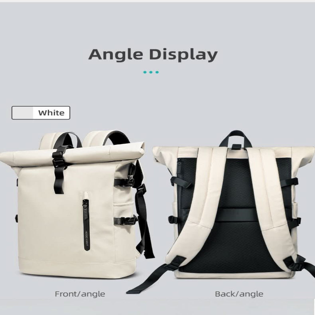 TrailMate Expandable Roll-Top Backpack — Large Capacity, Dedicated Laptop Compartment