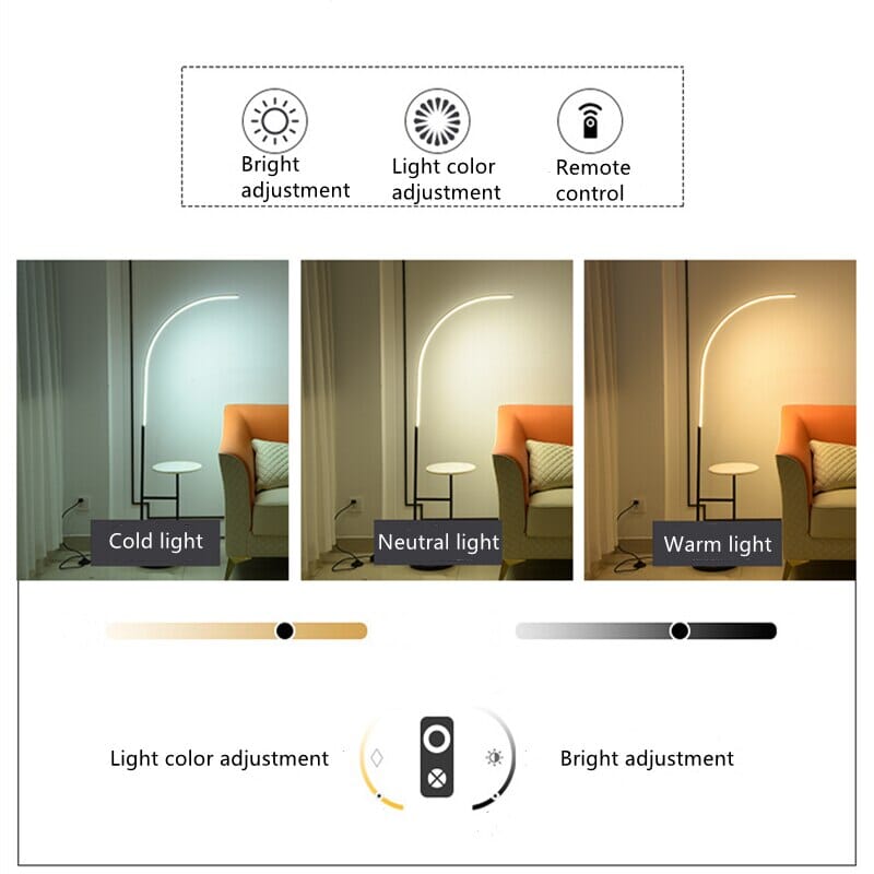 LumenMarble Tray Floor Lamp With Eye-Protection Lighting