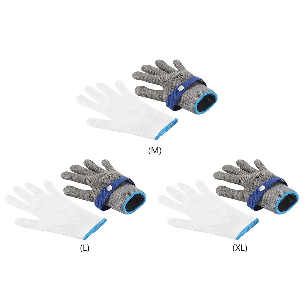 Stainless Steel Cut-Resistant Gloves — Maximum Hand Protection