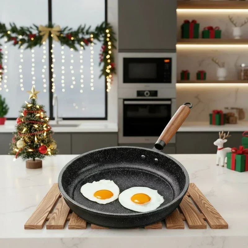 NexaStone Padella antiaderente in pietra Maifan da 30 Cm — Coperchio incluso, compatibile con fornelli a gas e a induzione