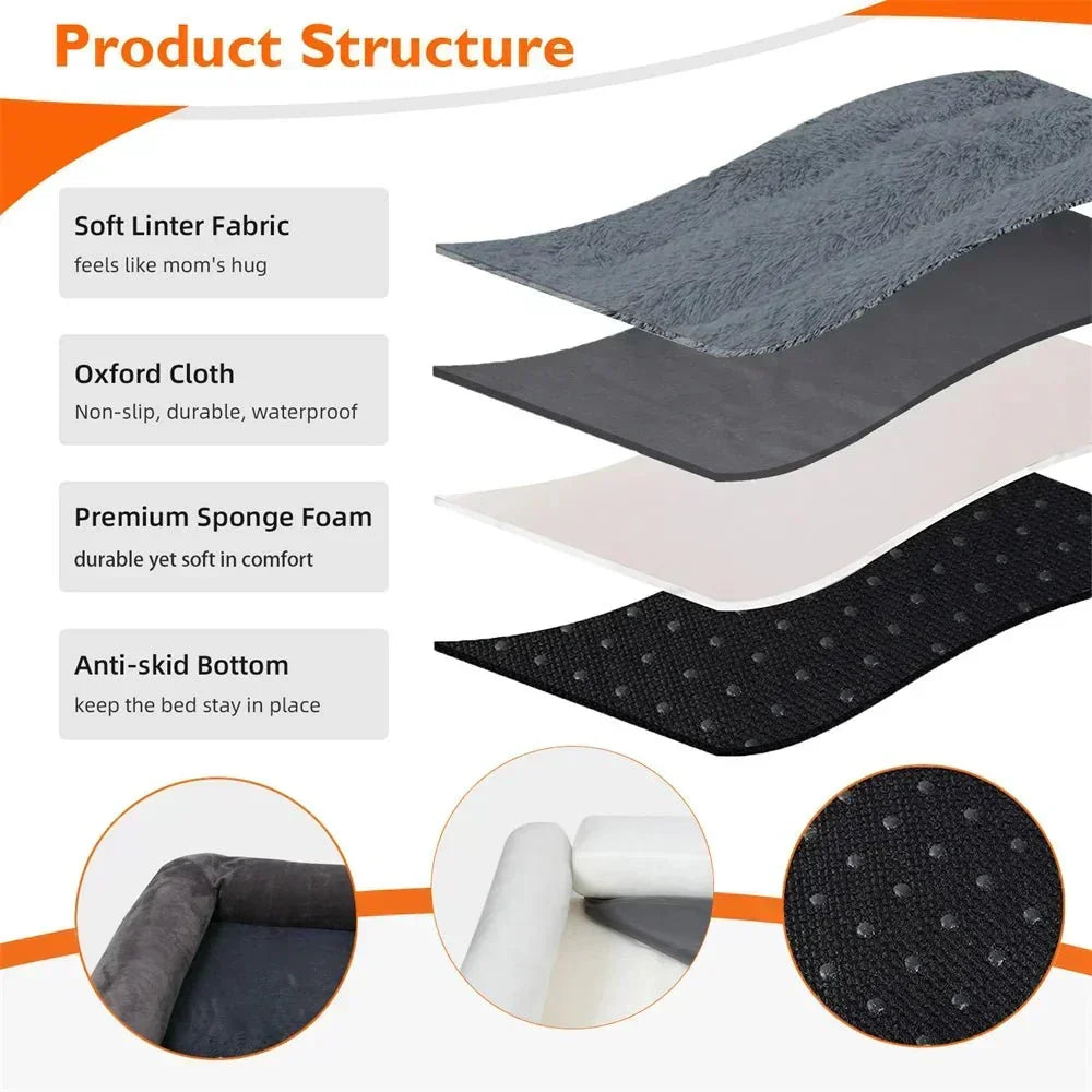 CalmNest Orthopedic Memory Foam Dog Bed — Water Repellent Cover, Plush Comfort