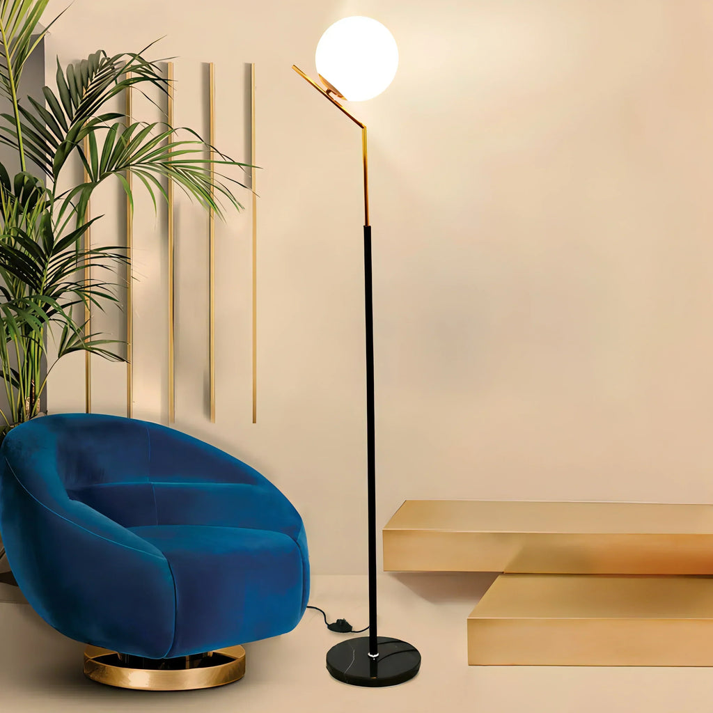AuroraNova LED Floor Lamp With Remote And Marble Base