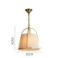 Elara Contemporary Fabric Pendant Light with Brass Frame