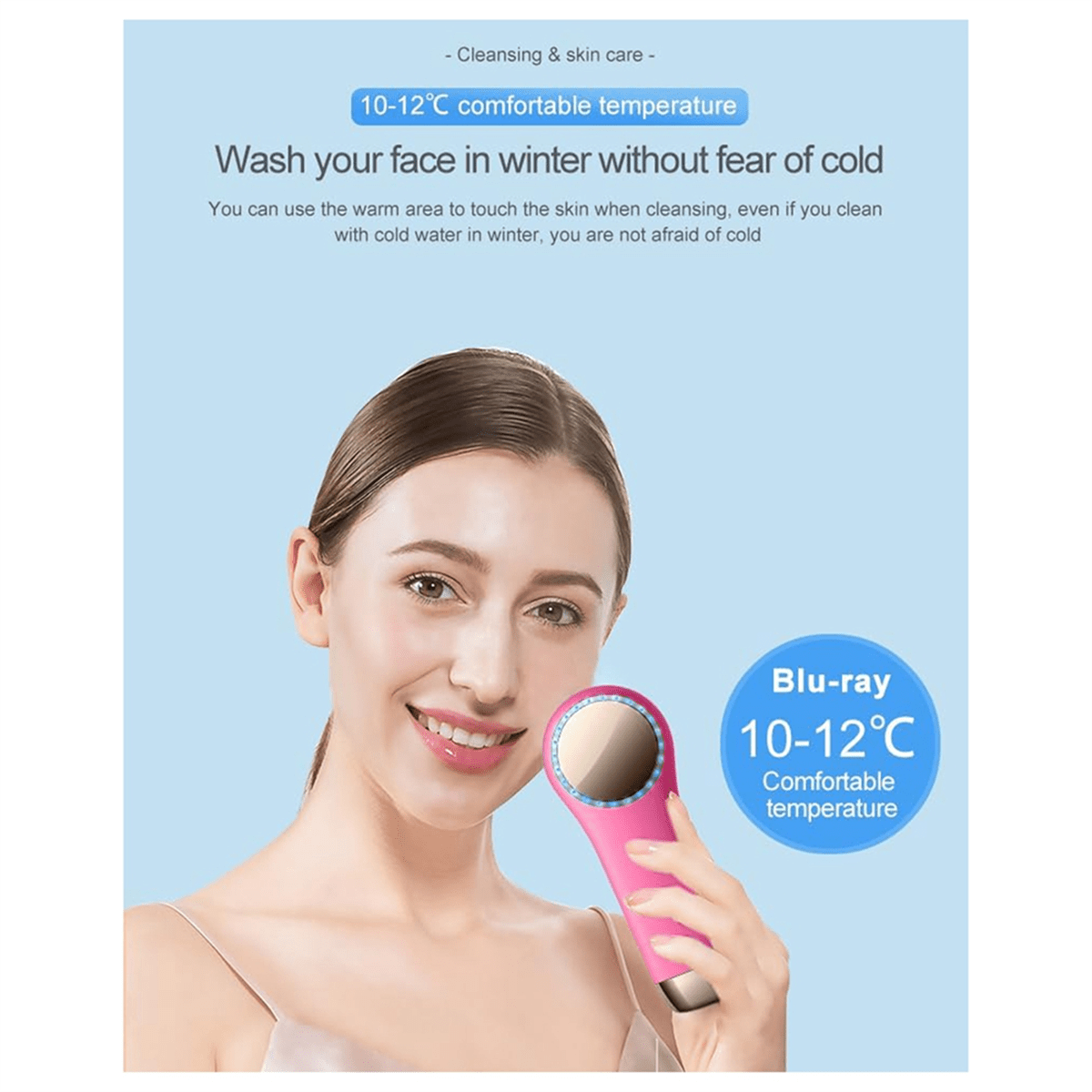 LumaGlow 3-In-1 Facial Brush — Pore Cleansing, Soothing Massage & Treatment