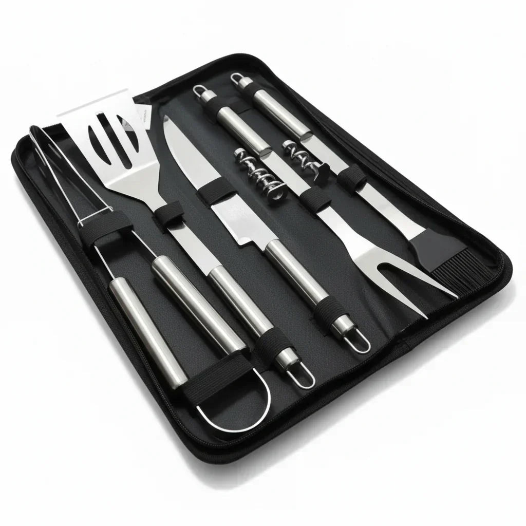 BlazeChef Elite Grillbesteck-Set aus Edelstahl — langlebige Grillutensilien