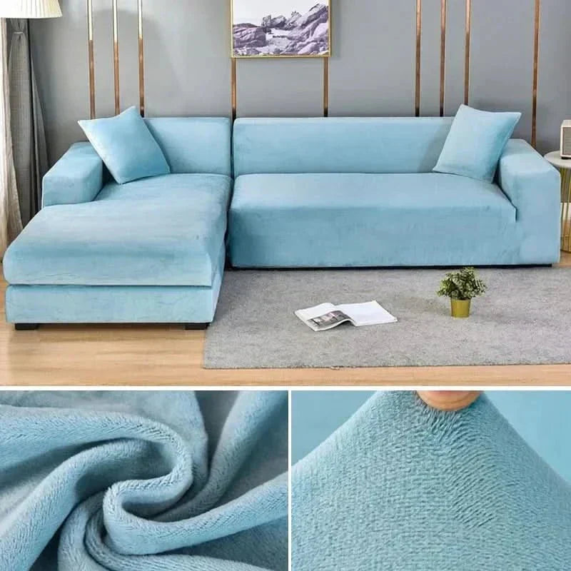 VelvetFlex-Sofabezug — luxuriös weich, vollständig elastisches Design