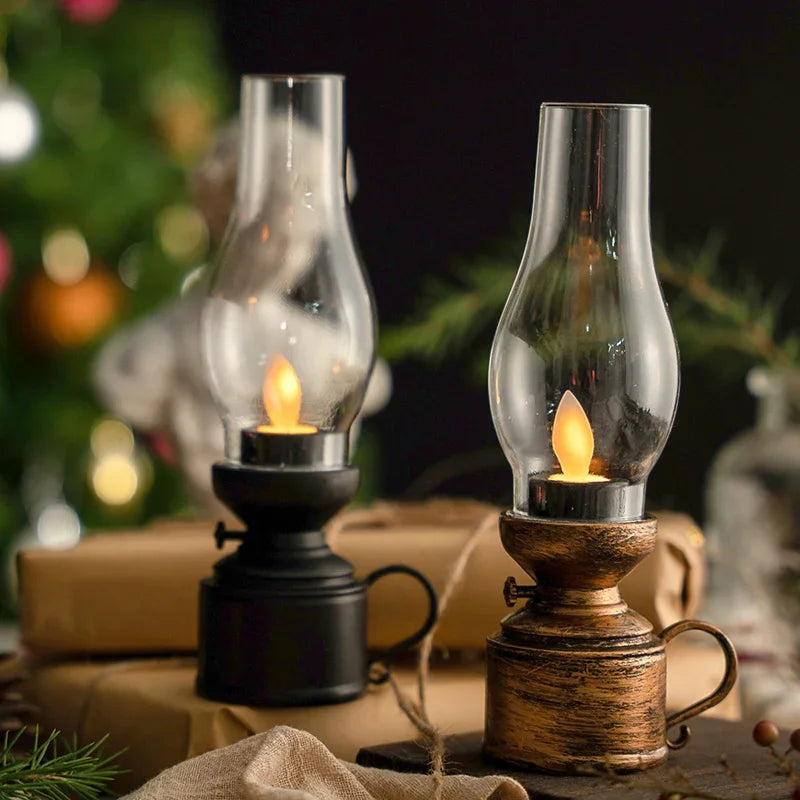 AldenGlow Electronic Retro Oil Lamp For Home Decor Accent