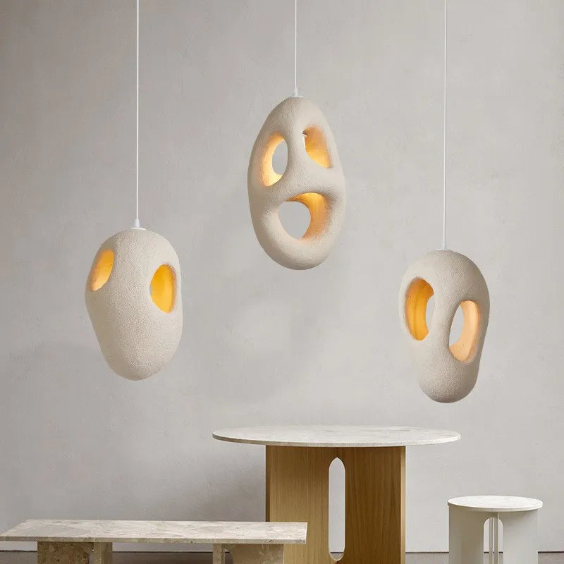 NovaShells Dual Shell Pendant Light With Handcrafted Shells