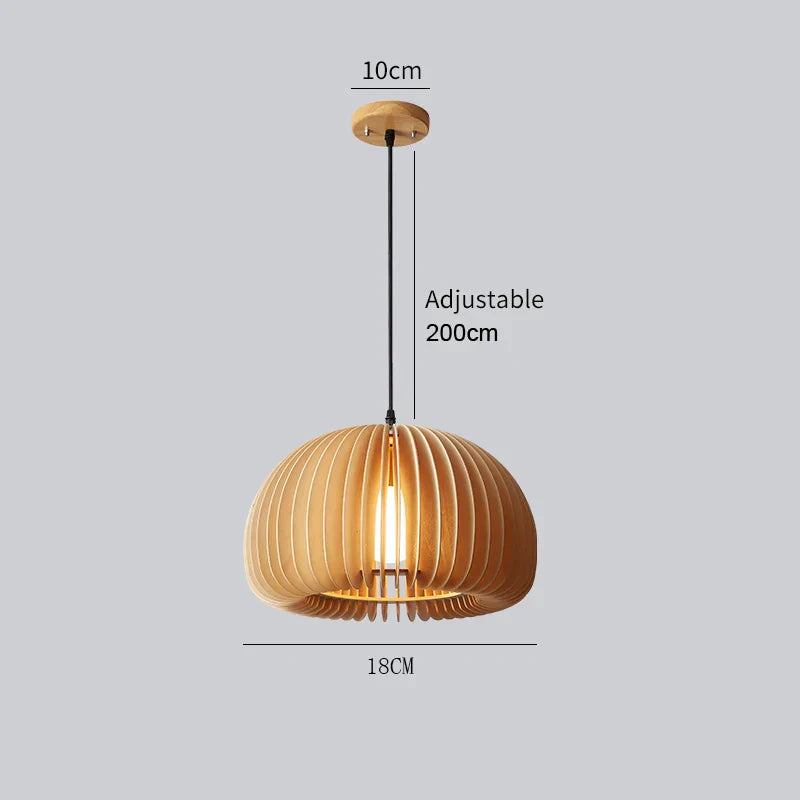 OakVale Pumpkin Pendant Light With Adjustable Height