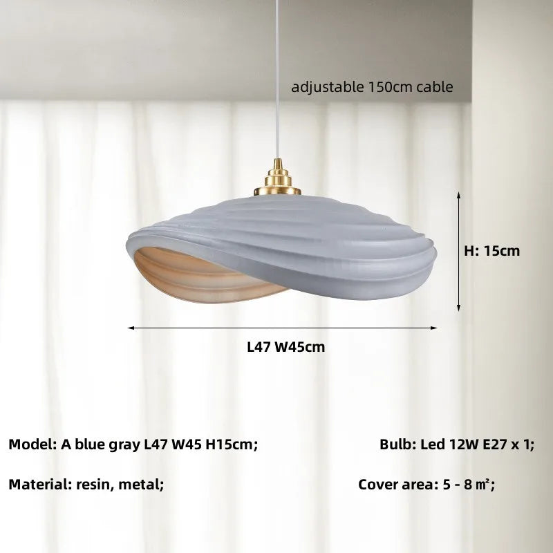 SylvaLumen Resin LED Pendant Light In Wabi Sabi Style Dimmable