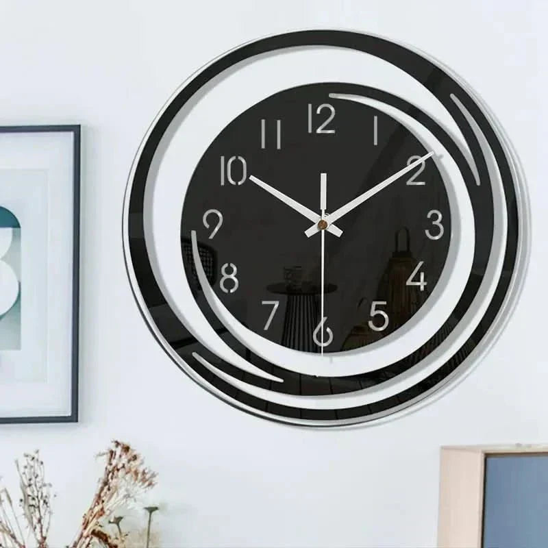 AuroraTime skandinavische Wanduhr aus Acryl — leises, stilvolles Design