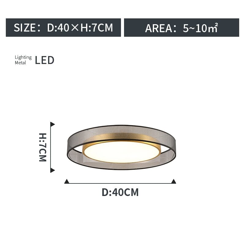 VelaNova Ceiling Lamp European Three Color Dimmable