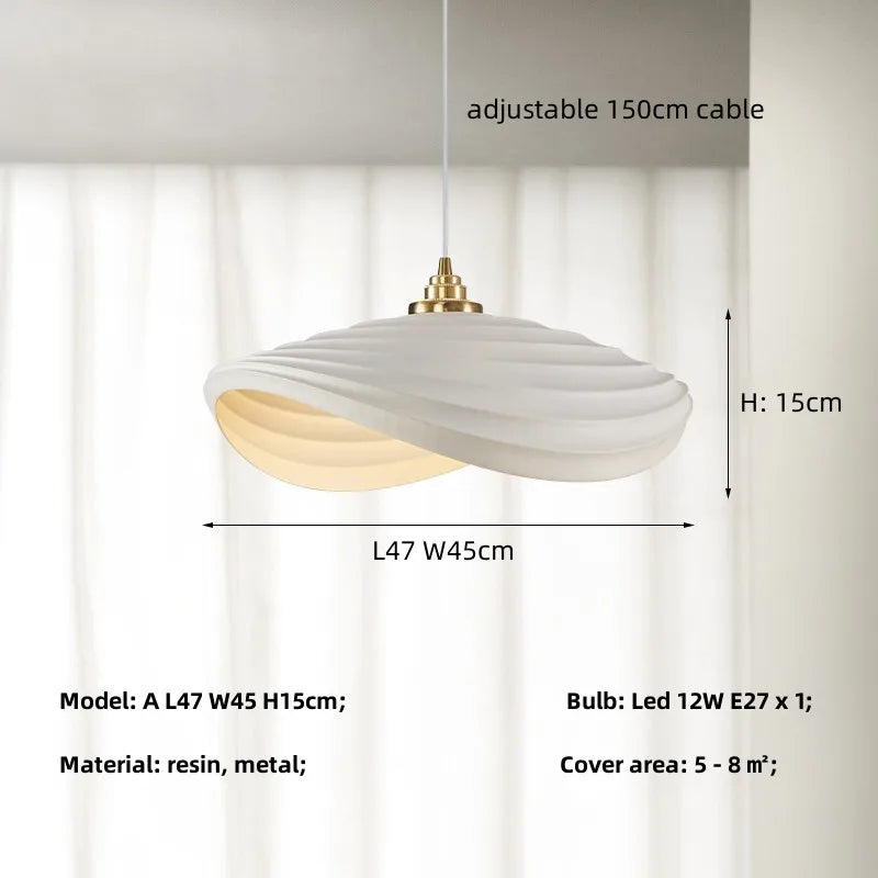 SylvaLumen Resin LED Pendant Light In Wabi Sabi Style Dimmable