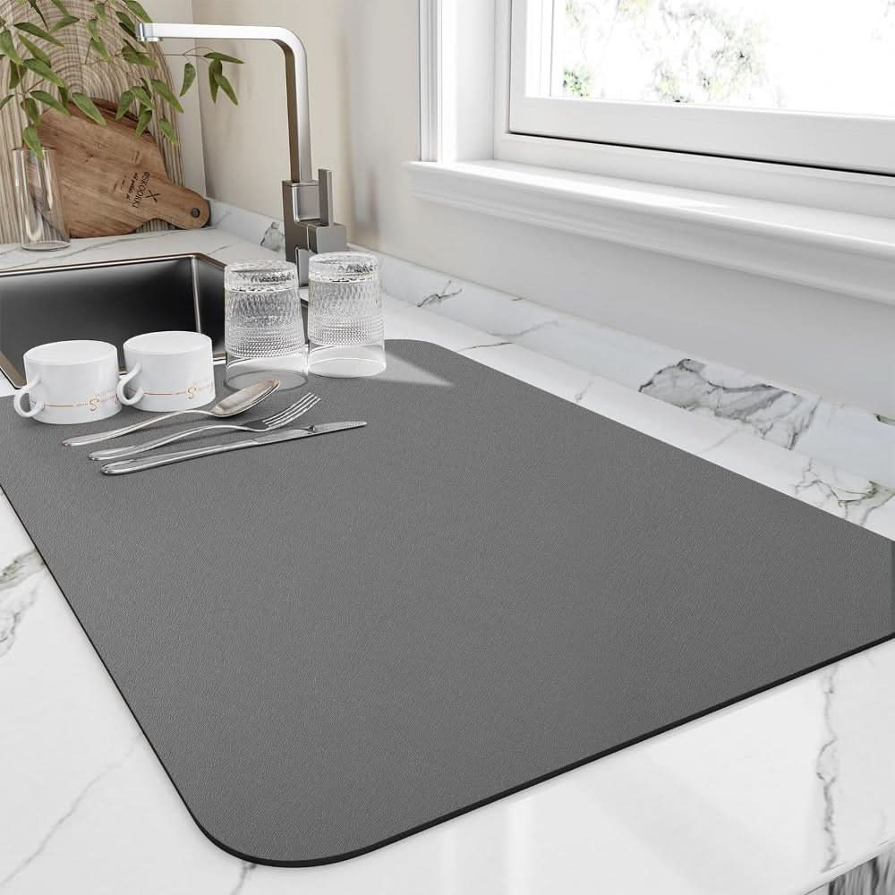 AeroDry Diatomeenerde-Geschirrmatte – Hochabsorbierende, schnell trocknende Oberfläche