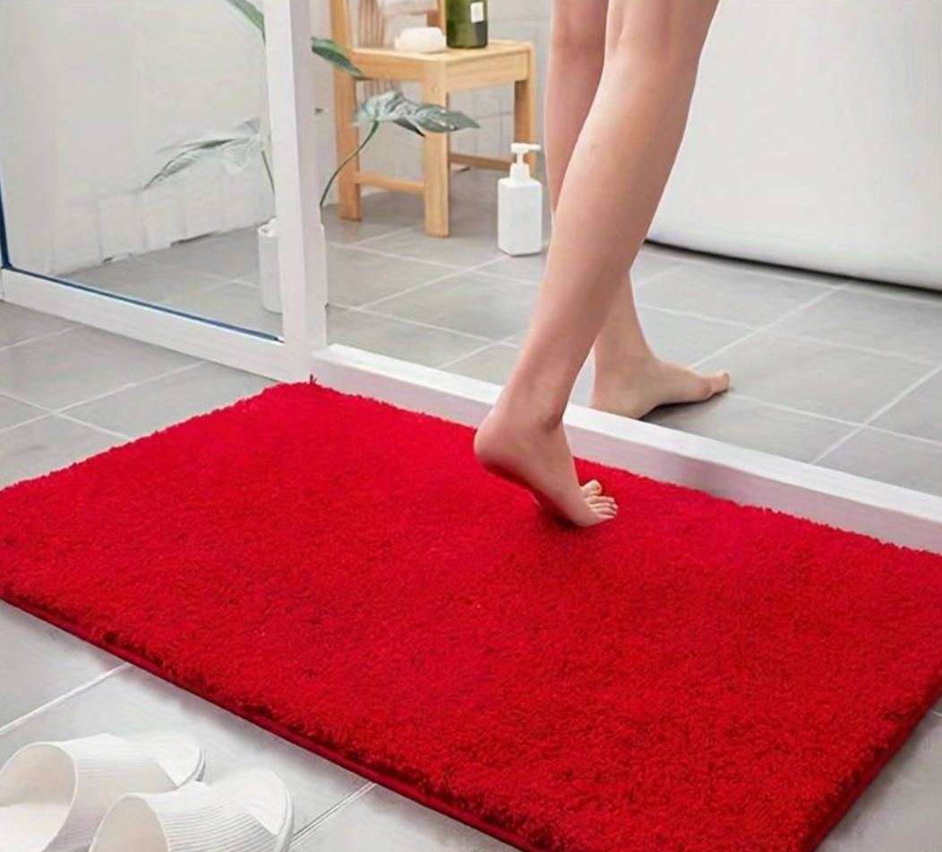 High-Density Microfiber Bath Mat — Soft, Absorbent, Non-Slip